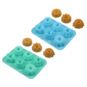อุปกรณ์ขนมอบแบบไม่ติดแม่พิมพ์ทำเค้กขนมอบทำความสะอาดง่ายคุกกี้เค้กขนมอบทำจากซิลิโคนขนาดเล็ก