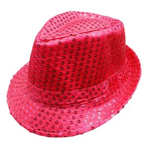 INVADER Sequins Jazz Hat Shiny Masquerade Dance Performance Hat Fashion Stage Panama Cap Men Women