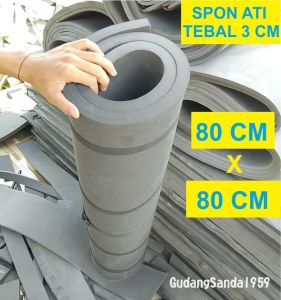 SPON ATI TEBAL 3 CM WARNA HITAM LEBAR 80 CM X PANJANG 80 CM