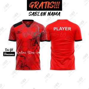 BAJU VOLLY GRATIS CUSTOM NAMA / BAJU BULUTANGKIS / ATASAN KAOS VOLLY