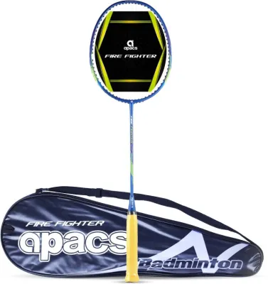 Apacs Fire Fighter - Badminton Racket Strung With Cover (Blue)