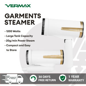 Vemax Portable Handheld Garment Steamer Iron Foldable 1200W Compact For Travel Detachable Water Tank