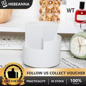 hebeanna White Division And Layering Rotating Pencil Office Desktop Multifunctional Storage Stationery Supplies Beauty Tools
