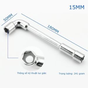 Cần điếu lỗ Nhật 6-15mm khóa ống điếu 2 đầu cờ lê chữ L có lỗ đầu lục giác thép cao cấp -Lumbley