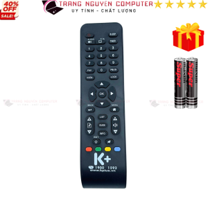 Remote điều khiển đầu thu truyền hình số vệ tinh HD K+ kplus 2018 Chảo - Tặng kèm pin - Trang Nguyễn Computer