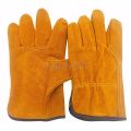 Split Leather Protective Safety Gloves (1 Pair). 