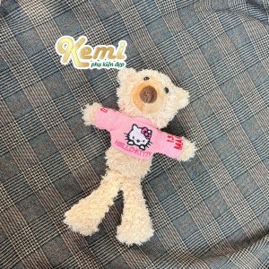 Cài áo gấu bông áo hồng dễ thương gấu gắn váy áo mẫu mới