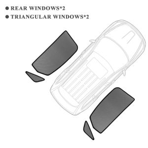 For Cadillac XT6 2020 2021 2022 2023 2024 Magnetic Car Sunshade Front Windshield Curtain Rear Side Window Sun Shades Shield
