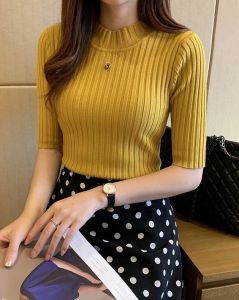 ATASAN WANITA INNER TURTLENECK MIDI LENGAN 3/4 RAJUT PREMIUM KOREA STYLE TERBARU