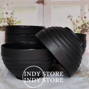 promo mangkok ramen hitam polos isi 12