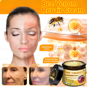 Bee Venom Facial Cream Skin Treatment Cream Anti-Aging Moisturizing with Collagen Repairs Damaged Skin Improves Elasticity