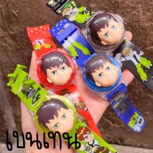 N-Time นาฬิกาเด็กผู้หญิง มีไฟฉาย มีไฟวิ่ง มีเสียงดนตรี มีหลายลาย สวมใส่สบาย