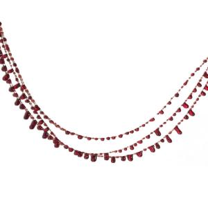 Sparkly Red Chokers Necklaces Red Resin Drop Necklace Unique Red Resin Pendant Clavicle Chain
