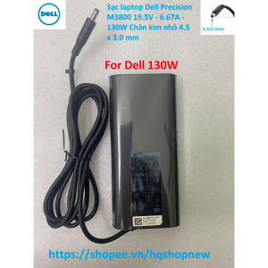 ️[Sạc zin] Sạc laptop Dell Precision M3800 19.5V - 6.67A - 130W Chân kim nhỏ 4.5 x 3.0 mm