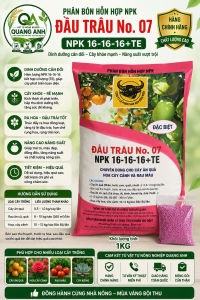 1kg Phân bón Đầu Trâu NPK 16-16-16 +TE (Đặc Biệt) chuyên cho cây ăn quả hoa cây cảnh và rau màu