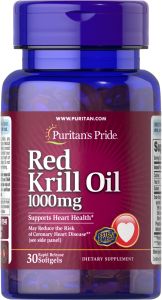 Puritans Pride Red Krill Oil 1000 mg (170 mg Active Omega-3) 1000 mg / 30 Softgels / Item #029546