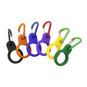 6 cái khóa chai nước với kẹp cacbin chai nước bằng Silicone tàu sân bay chủ cho cắm trại ngoài trời du lịch bền