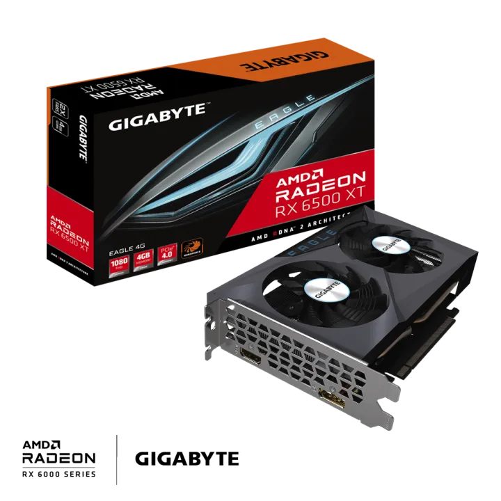 AMD RADEON RX 6500 XT EAGLE 4GB GDDR6 GRAPHIC CARD - GV-R65XTEAGLE-4GD