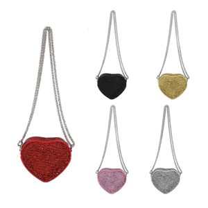 Heart Shaped Glitters Purse with Sparkling Sequins Shoulder Bags Stylish Evening BagS Crossbody Bag for Women and Girls