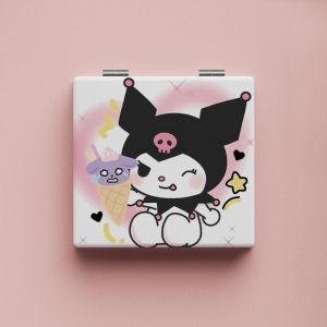 BAIXL Làm Đẹp Gương trang điểm Mini Quà Tặng Con Gái Gương bỏ túi nhỏ gọn Hai  My Melody Dụng cụ mỹ phẩm Ký túc xá sinh viên