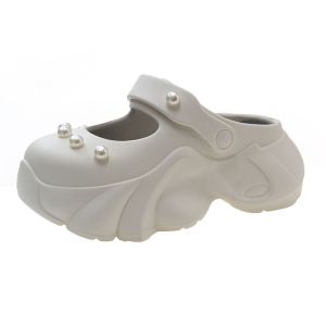 Eva slip on pearl decor 6.5cm two way slider shoes