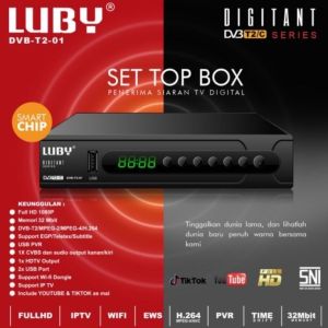 Set Top Box Tv Digital LUBY DVB T2 01 STB Original Full HD SNI