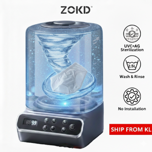 ZOKD Mini Washing Machine 2.5L Underwear Washing Machine Portable Washer Dryer Fully Automatic Mesin Basuh Mesin Cuci