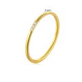 Nhẫn titan nữ 1 mm không gỉ mạ vàng đính đá sang trọng. 