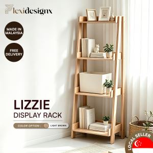 Flexidesignx LIZZIE Ladder Bookshelf Display Shelves File Storage Decorative Rack