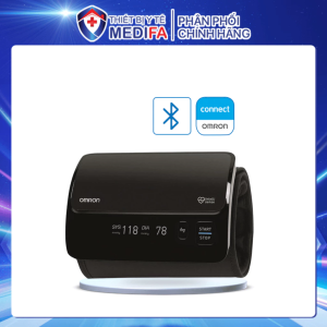 Máy Đo Huyết Áp Bắp Tay Omron HEM-7600T Vòng Bít Không Dây Xoay 360 Độ Có Kết Nối Bluetooth