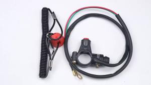 1Pc Snowmobile Tether Kill Switch 12V 2-Wires Motorcycle Engine Motor Kill Switch ATV Quad Dirt Bike Handlebar Mount Tether