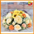 Lẵng Hoa Để Bàn Chậu Hoa Giả Cao Cấp Hoa Trang Trí Bàn Trà Kệ Tủ Văn Phòng Hội Nghị DG-145. 