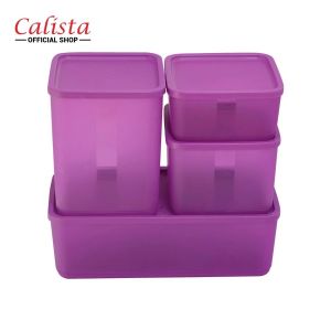 [PROMO] Calista Aurora Set 4 Pcs Bebas BPA Toples Serbaguna Food Stroge Wadah Multifungsi