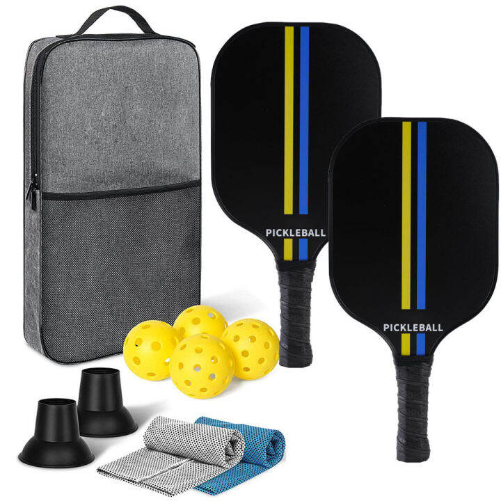 Carbon Fiber Pickleball Paddles Set-USAPA Approved Pickle Ball Rackets ...