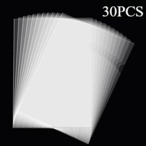 30pcs L type PP Soft Transparent File Folder Documents Paper A4Size Folder