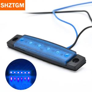 [COD] SHZTGM 1ชิ้นตัวชี้วัดด้านข้างรถบรรทุกรถพ่วงไฟเบรคหลังไฟท้าย6LED สัญญาณเตือน12โวลต์ 24โวลต์