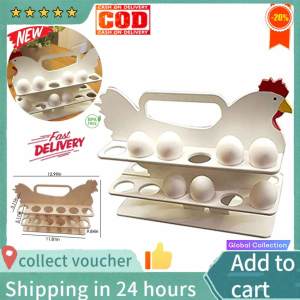 【New Arrival+ In Stock】Egg Shelf Basket For Storing Fresh Eggs Portable Wooden Egg Storage Rack Raw Countertop Egg Storage Rack 24 Eggs