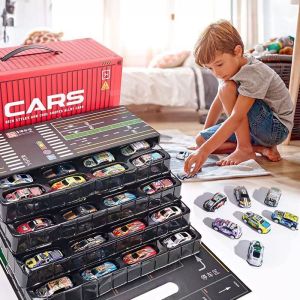 Mobil Mini Mainan Anak (48pcs) Pullback Mix Colorfull Racing Car Besi alloy Kid Toys bentuk kontener