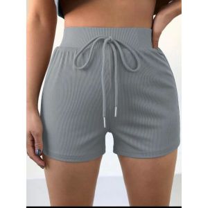Honeyfashion-Knot Waist   Knit Track Shorts Sport Shorts Summer Shorts