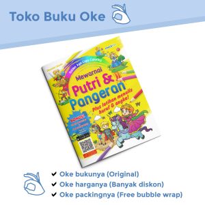 Buku Anak Golden Age Copy Coloring Mewarnai Putri dan Pangeran Bonus Stiker