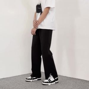 Men Casual Pants 2024 Summer New Fashion Korean Slim Suit Pants Personality Slit Wide Blazer Trousers Male Streetwear