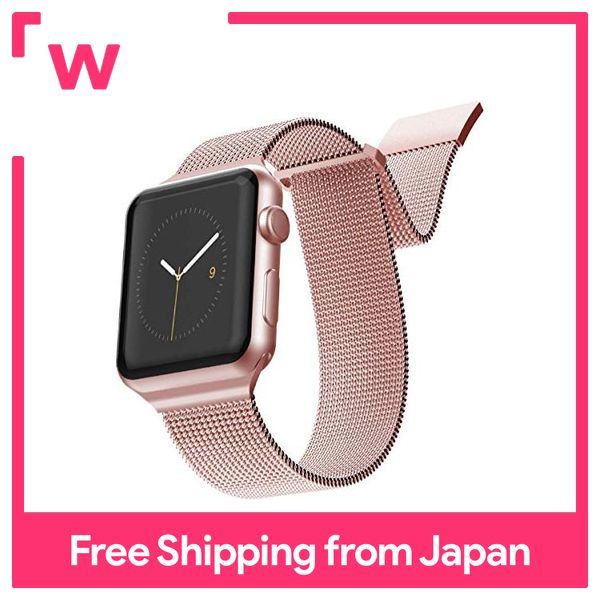 [X-Doria] Apple Watch 44mm 42mm SE Series 6/5/4/3/2/1 Compatible Band  Stainless Mesh Milanese Loop Stepless Adjustment Belt [Apple Watch SE