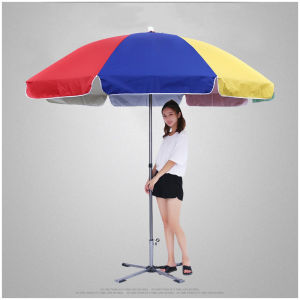【COD】2.1M*2M Outdoor Big Beach Umbrella Double Silver Plasters Garden Umbrella UV Protection and Waterproof Parasol Beach Umbrella Big for Outdoor Big Umbrella Outdoor Cooling protection and waterproofing