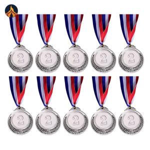 10Pcs Bronze Award Medals Zinc Alloy Winner Reward Badge with Neck Ribbon Competition Awards for Classrooms Office Games[Jocestyle Store]