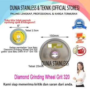 Batu Gosok Diamond Grinding grit 320 + DMX 6x1 grit 100 aksesoris teknik bengkel