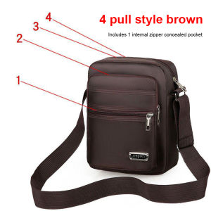 Belfoyer 【การขนส่งภายในประเทศ】กระเป๋าสะพายธุรกิจสำหรับผู้ชาย กระเป๋าสะพายหนัง PU แบบเรียบง่าย