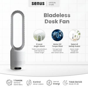Senus BLADELESS Desk Fan Kipas Angin Meja Tanpa Baling tidak berisik