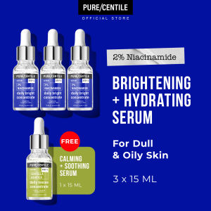 [3 + 1 GIFT] Brightening Serum | 2% Niacinamide | For Normal to Oily Skin | Fragrance-Free | PURECENTILE