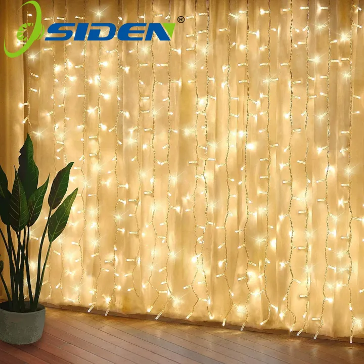 Đèn Rèm LED 3M X 3M 300, Đèn Dây Led AC220V 3X2M 200LED 3X1M 100 Lễ Hội Cổ Tích Lễ Ramadan Đám Cưới Giáng Sinh Cửa Sổ Vòng Hoa Giáng Sinh Trang Trí Nhà Cửa