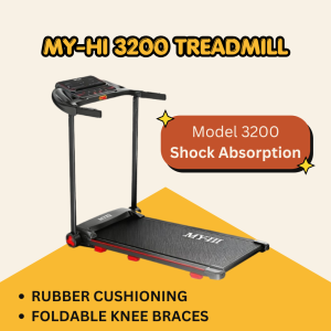MY-HI 3200 Treadmill Rubber cushioning Foldable Knee braces